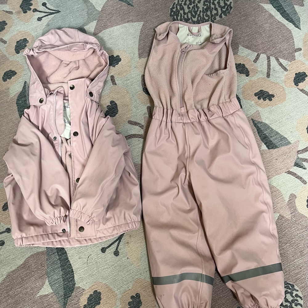 Fleece lined rain suit (forest/outdoor school)